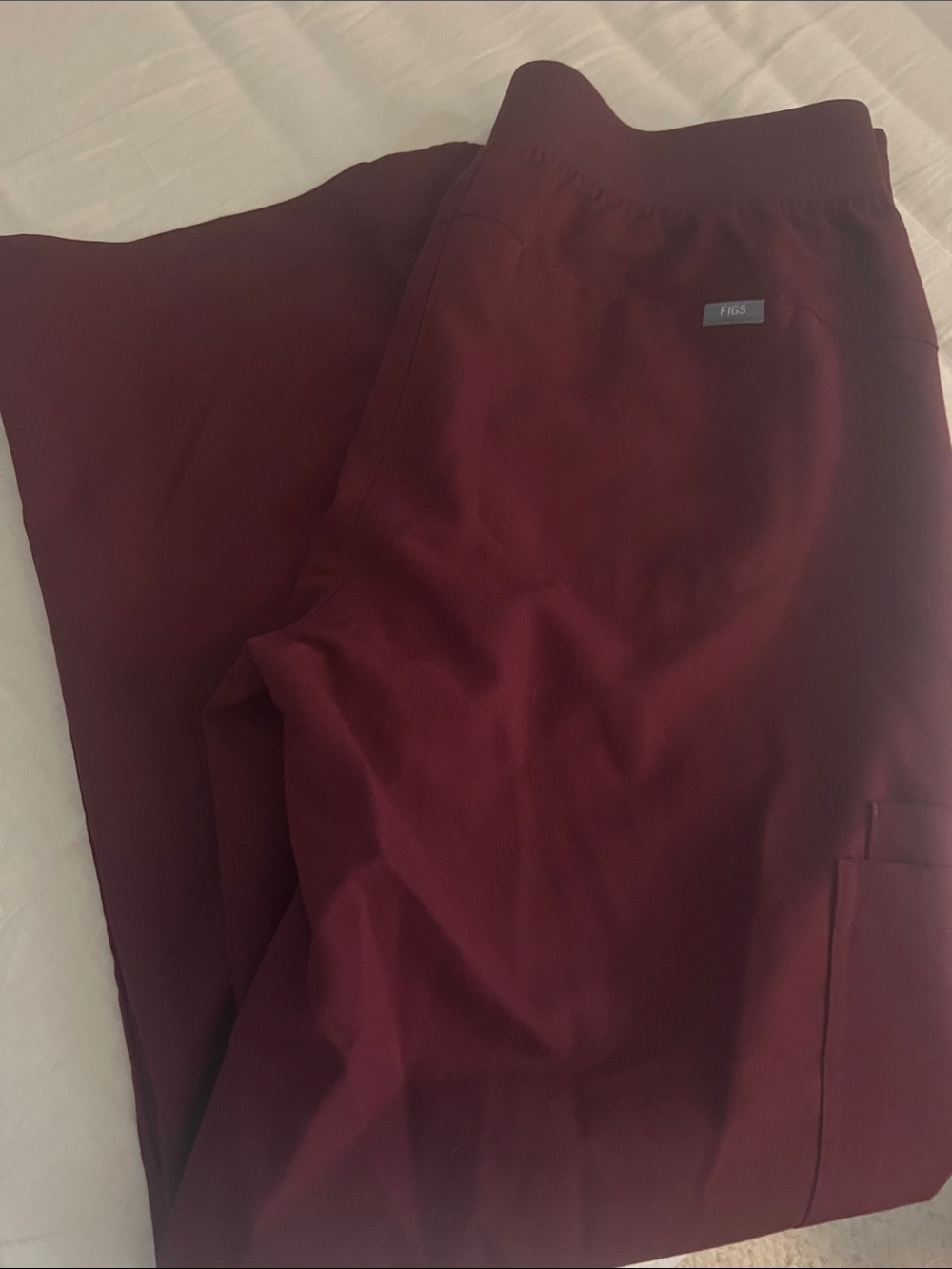Figs HW Isabella Burgundy Jogger Scrub Pants